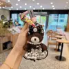 Estilo Nuevo Vestido Estilo Chanel Llavero de Oso de Peluche de Dibujos Animados Lindo Lindo Lindo Juguete Accesorios para Colgar en Bolsos Regalo Mujeres