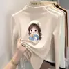 Camiseta de forro polar de manga larga para niña, nueva colección otoño/invierno 2026, capa interior cálida para niños mayores, top infantil, ropa de invierno