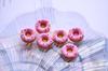 Rosa diy resina joias acessórios artesanais material sorvete pirulito donut água copo caixa de joias patch