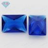 Gema Huagang rectangular en ángulo recto con forma de flor de coche, cristal azul puntiagudo, piedra desnuda, n.° 113, cristal azul puntiagudo, anillo de superficie de gema