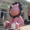 Escultura Grande de Fibra de Vidrio de Dibujos Animados Escultura Personalizada de Niña Danzante del León Chino Adornos de Decoración para Exteriores de Centros Comerciales