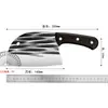 Cuchillo Yangjiang Cuchillo de Cocina para Rebanar Filoso Patrón Martillado Forjado a Mano Cuchillo para Carne Fabricante Suministro Listo