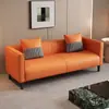 2026 Nuevo Sofá de Cuero con Forma de Pata de Gato Sala de Estar de Apartamento Pequeño Apartamento de Alquiler Tienda de Ropa Sofá Triple Tres en Uno
