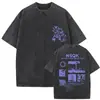 Camiseta Vintage Lavada Nsqk Aoou Piensa en Mí Nuevo Álbum 2025 para Hombre Hip-Hop Gótico
