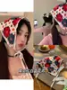 Bufanda triangular de punto retro francesa hecha a mano para chica, estilo artístico, dulce y bonito, para viaje, banda para el pelo femenina, a la moda