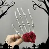 Tocado de Halloween Hueso de Mano de Rosa Pasador de Tul para el Cabello Femenino Pasador Lateral Accesorios de Cosplay Decoración de Mano de Calavera