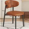 Silla de Comedor Estilo Vintage Nórdico Madera Maciza Falsa Silla con Respaldo para Mesa de Comedor de Restaurante Italiano de Lujo Ligero Celebridad de Internet Hogar Minimalista Moderno