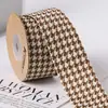 Cinta de Houndstooth Bicolor Estilo Coreano Lazo DIY Accesorios para el Cabello Ropa Sombrero de Copa Accesorios Empaque de Regalo Cinturón a Cuadros