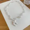 A primavera chegou~ Conjunto de colar e brincos de andorinha com contas de cristal, design fresco estilo floresta, joias de nicho para mulheres