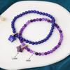 Pulsera de Abalorios Estrella de Cristal Natural Pulsera de Cuentas de Cristal de un Solo Círculo Pulsera de Cristal para Mujer Accesorios de Joyería Venta al por Mayor