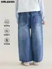 Personalización del Procesamiento Nuevos Jeans de Pierna Ancha para Niños Pequeños y Niños Elegantes con Pedrería Hot-Fix Moda de Tendencia Jeans Simples Versátiles