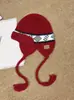 Chapéu Gorro de Tricô Jacquard Retrô Feminino Outono Inverno Chapéu de Lã Quente Estilo Fair Isle Afina o Rosto Chapéu Aviador Chapéu Ushanka