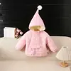 Nuevo Sombrero de Elfo de Invierno Abrigo de Bebé con Más Terciopelo Chaqueta Acolchada con Capucha de Invierno Abrigo de Algodón para Niños y Niñas