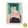 Ilustração de beleza de luxo leve pintura de parede para sala de estar pintura decorativa de personagem para parede de fundo de sofá mural criativo de cabeceira de quarto