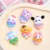 Caramelo Animal Haba Helado Dibujos Animados Accesorios DIY Pegamento Crema Resina Piezas Pequeñas Material Kit para Pasador de Pelo