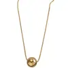 Collar Minimalista Coreano y Japonés de Bolas Redondas Lisas para Mujer, Cadena Corta de Clavícula Fresca de Moda, Colgante de Bola de Estilo Fresco de Tendencia al por Mayor