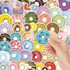 50 Piezas de Donas con Graffiti Pegatinas Personalizadas de Caricaturas de Comida Decoración para Equipaje Papelería Set Transfronterizo Venta al por Mayor