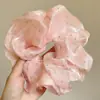 Elástico de Cabelo Satinado Estilo Francês Retro Elegante com Pedrarias Brilhantes Sutis, Elástico para Cabelo, Corda para Cabelo, Atacado para Mulheres