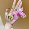 Llavero Oro Puro 999 Hazte Rico Inmediatamente Cuero Creativo Elegante Lindo Moño Cadena de Oro para Teléfono Móvil Pequeño Regalo