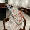 Capa de Celular Floral com Vibe de Verão Transparente Apple 18Promax Furo Fino Cobertura Total Anti-Queda Capa para Iphone17