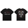 Camiseta de Verano Clásica de Manga Corta para Hombre Vlone Fog Mosaico Estampado Reflectante Marca de Moda V Grande Ajuste Holgado