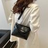 Bolso Mensajero Estilo Coreano Bolso Casual Pequeño 2024 Bolso de Hombro Bolso de Mujer Moda Textivo Sencillo Para Ir al Trabajo Cadena Bolso Cuadrado Pequeño