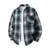 Producto destacado: Nueva camisa casual de cuadros de manga larga para hombre de primavera y otoño, chaqueta camisa casual de moda unisex con cuello de solapa