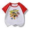 Wang Wang Equipe de roupas infantis de algodão de manga curta T-shirt shorts de duas peças de verão infantil novos meninos bonito terno casual