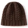 Gorro de Cachemira para Otoño e Invierno, Nuevo, Tejido en Cable, Cálido, Protección contra el Frío, para Hombres y Mujeres, Gorro Casual para la Cabeza, Gorro de Exterior para el Frío, Gorro de Punto