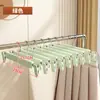 Cabide antiderrapante de duas posições para roupas, cabide de plástico sem costura para uso doméstico, suporte para pendurar roupas em quarto, armazenamento espesso