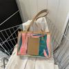 Bolsa de laser de PVC da moda, bolsa de plástico colorida transparente, bolsa tote portátil de grande capacidade 2023 para mulheres
