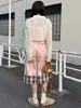 Roupas Femininas Y2K, Estampa Versátil de Bolinhas e Xadrez, Novo Estilo, Design Simples de Rua, Calça Longa Solta