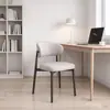 Silla de Comedor Moderna de Lujo Ligero con Tapicería Gruesa de Cuero y Respaldo Suave, Adecuada para Apartamentos Pequeños, Personalizable con Opciones de Pedido al por Mayor