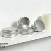Caja de Aluminio Plateada Caja Dispensadora de Ungüento Crema de Nieve Cosméticos Almacenamiento Sellado de Metal Caja Redonda Pequeña