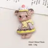 Accesorios de Resina DIY de Dibujos Animados, Clips para el Cabello de Pegamento de Crema de Animales para Muñecas, Hebillas para Zapatos de Fundas de Teléfono, Colgantes para Llaveros
