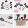 Suministros del Fabricante Utensilios de Cocina Espátula de Silicona, Cuchara para Cocinar Antiadherente, Juego de Utensilios de Cocina de Silicona al por Mayor