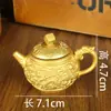 Tetera Pequeña de Latón Olla para Vino Tetera Olla de Mano Seiko Chino Decoración de Escritorio para el Hogar y la Oficina Regalo Artesanal