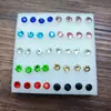 E405" Joias Loja de 2 Yuan Brinco Pequeno de Strass Transparente Diamante Completo Atacado