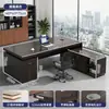 Escritorio Ejecutivo Simple y Elegante, Escritorio para Computadora de Escritorio, Estación de Trabajo Doble Comercial para Oficina, Juego Completo de Combinación de Escritorio y Silla