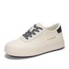 Versión europea, zapatos de mujer con cabeza redonda y suela gruesa de color crema, zapatos de tabla vintage nuevos de primavera y otoño 2025 6616