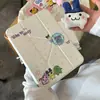 Funda Protectora de Dibujos Animados Tamagotchi para iPad Tablet Plegable en Y Pro con Ranura para Lápiz 11ª Generación Dura 13 pulgadas Mini/Air