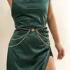 Europa y Estados Unidos joyería transfronteriza sexy Joker multicapa punk metal Disco de girasol cadena para la cintura traje de mujer al por mayor en stock