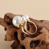 Productos Más Vendidos Transfronterizos Europeos y Americanos: Tres Anillos de Nicho de Perlas Artificiales, Anillos de Nudillo de Estilo Retro de Lujo Ligero de Moda Tendencia para Mujeres