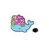 Insignia de Dibujos Animados Original Forma de Planta Carnosa Flor Animal Insecto Broche de Aleación Hebilla de Mariposa con Aceite Vagabundos