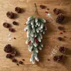 Bayas artificiales de Amazon transfronterizas, agujas de pino de Navidad, decoración de mesa de comedor para el hogar, planta verde DIY para colgar en la pared