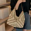 Bolsa de Palha de Alta Capacidade para Mulheres, Nova Moda 2026 Bolsa de Ombro, Bolsa Tote Casual para o Dia a Dia, Tendência Atacado