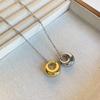 Marca de Nicho Fedoma Francesa Yu Shuxin Mismo Collar Color Mezclado Oro y Plata Diseñador Delicado Corto Mujer