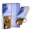 Adecuado para Funda de Teléfono Móvil Samsung Zflip8, Resorte de Bisagra de Cobertura Total Zflip7, con Ranura para Tarjeta, Funda Protectora Zflip6 con Tacto de Piel