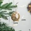 Accesorios de fieltro de lana navideños transfronterizos, pequeños colgantes lindos de ovejas de madera rojos para decoración del hogar y adornos para el árbol de Navidad