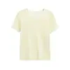 Marca Z Comercio Exterior Transfronterizo Stock Listo Estilo Europeo y Americano Ropa para Mujer 2026 Primavera Nuevo Top de Punto Rayado de Manga Corta